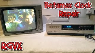 RGVX : Betamax Player Repair Part 3 : Rapidly Flashing Clock Repair ( Sanyo Betacord VTC5000 )