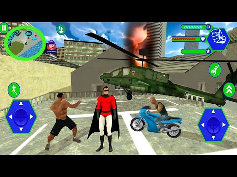 Flying Superhero City Rescue Rope Hero - Fun At Military Base #3 - Android Gameplay