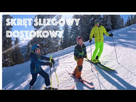 Nauka jazdy na nartach - Lekcja 8: Skręt ślizgowy dostokowy