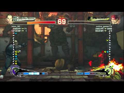 Ixion_90 (Dan) Vs online_gamer79 (Evil Ryu) SSF4 AE Ranked Matches - PSN