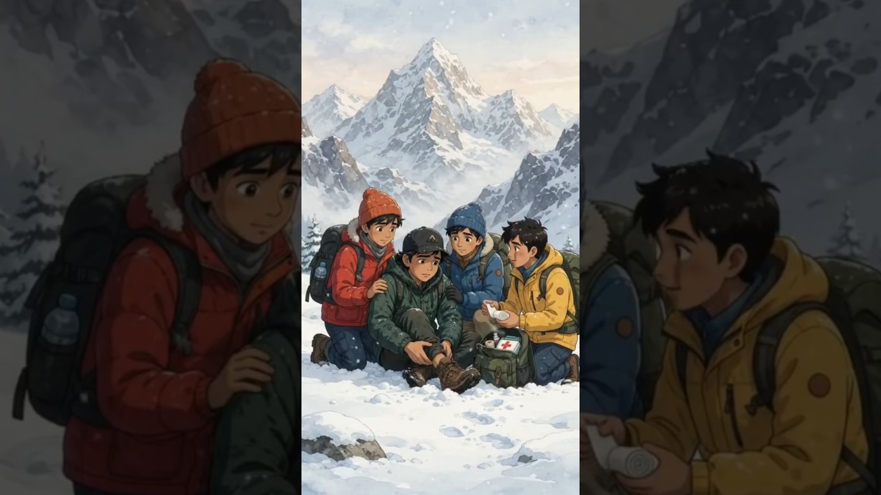 72 घंटे बर्फीले पहाड़ में फंसे 4 दोस्त 😱 | क्या वे जिंदा बच पाए? | Ghibli Adventure Story