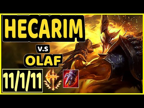 MAXLORE (HECARIM) vs OLAF - 11/1/11 KDA JUNGLE CHALLENGER GAMEPLAY - EUW