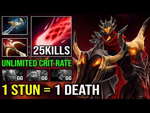 1 STUN = 1 DELETE Unlimited Crit Chaos Knight One Shot Everyone on the Map with Daedalus Dota 2
