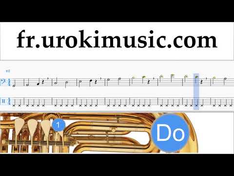 Cours de Tuba Shakira - Me Enamoré Tuto Partitions Partie#1 um-i829