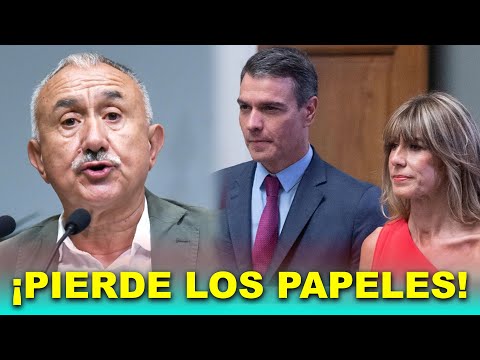 Pepe Álvarez (UGT) PIERDE LOS PAPELES por defender a Sánchez y Begoña Gómez