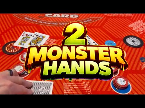2 EPIC HANDS!! WOW! 3 CARD POKER in LAS VEGAS! 🔥🔥🔥🔥#StraightFlush 