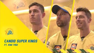 Candid Super Kings | Devon Conway, Adam Milne and Mitchell Santner
