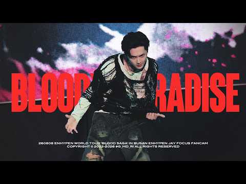 [4K] 260808 'Bloody Paradise' ENHYPEN WORLD TOUR 'BLOOD SAGA' IN BUSAN | 엔하이픈 제이 직캠 Jay FanCam