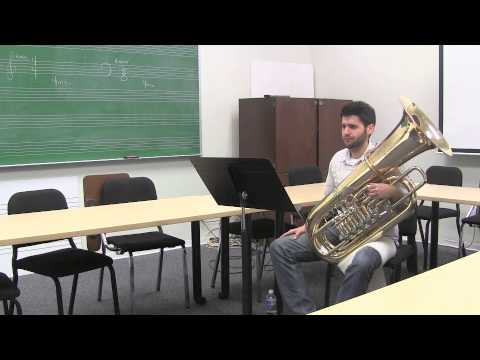 Bach flute sonata in E flat Major tuba