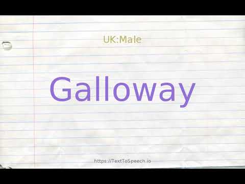 How to pronounce galloway