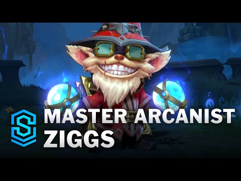 Master Arcanist Ziggs Wild Rift Skin Spotlight