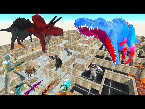 FPS PERSPECTIVE vs TREX DINOSAURS RESCUE MISSION DEADLY MAZE - ARBS