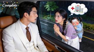 Expulsada de casa!Madre soltera con hija enferma sube al coche de desconocido,y es CEO&la ama!