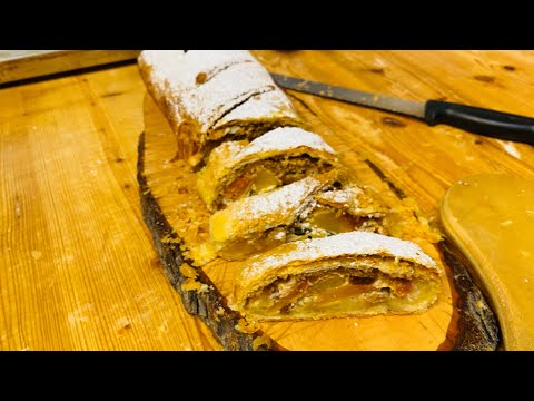Strudel di pesche con ricotta e amaretti ￼