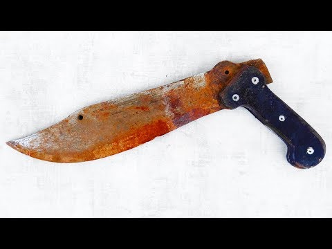 Old Rusty Bowie Knife Restoration