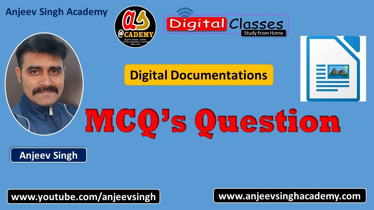 Class IX Info. Tech. Digital Documentation MCQ's Exercise Solution with pdf download
