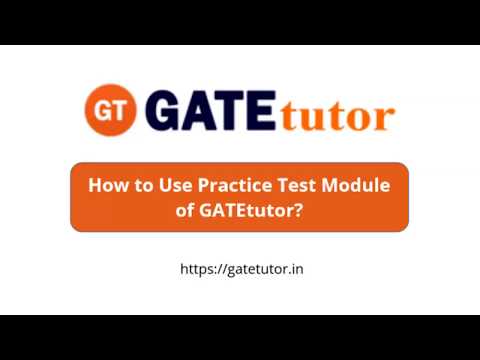 How to Use Practice Test Module of GATEtutor