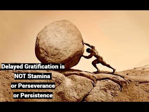 Delayed Gratification is NOT Stamina or Perseverance or Persistence