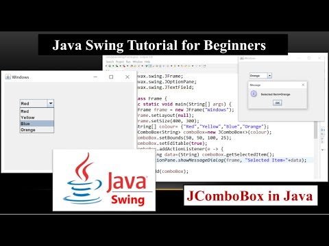 Java Code Lesson Jcombobox