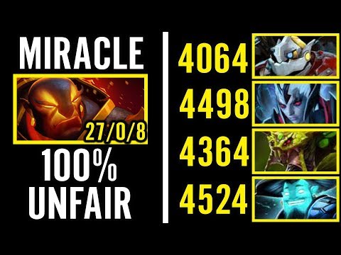 How is this Fair at all? Miracle 9K MMR vs 4K MMR Noobs Dota 2