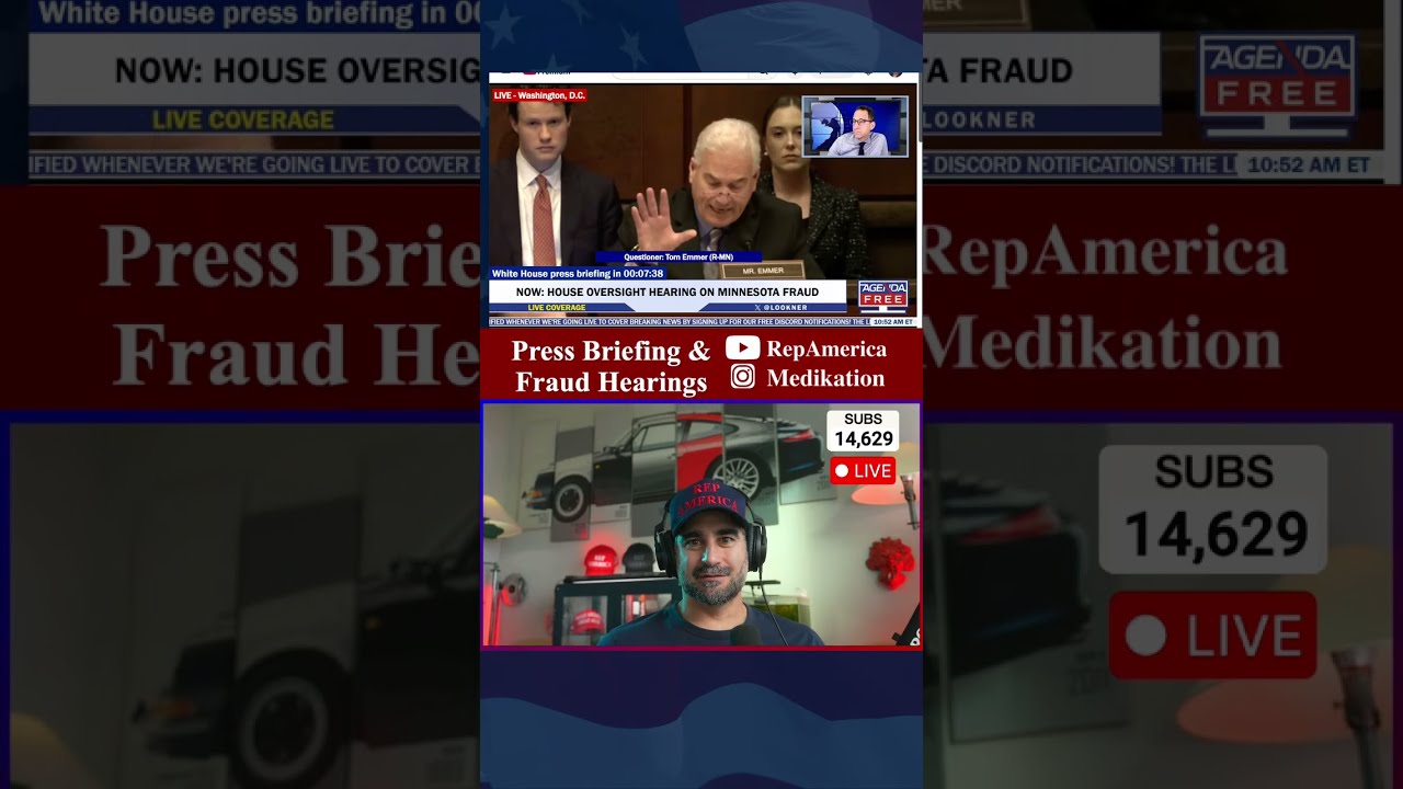 LIVE - White House Press Briefing & Minnesota Fraud Hearings