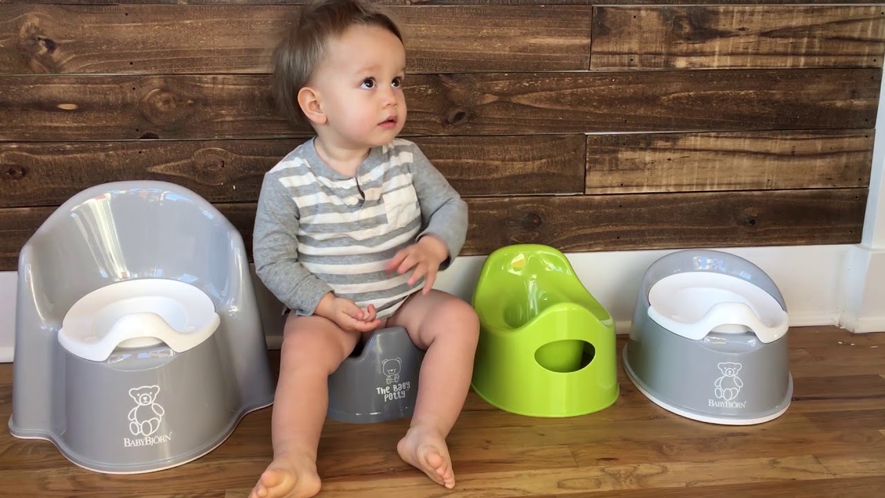 Mini potty height comparison: Baby Bjorn x 2 versus IKEA potty versus new Baby Potty Mini Potty