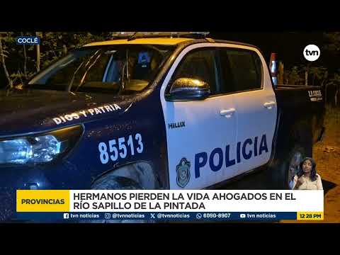 Dos jóvenes hermanos mueren ahogados en el río Sapillo, Coclé