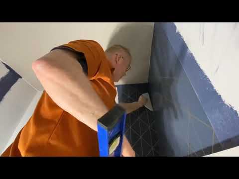 Hanging a Geometric Pattern Wallpaper On Crooked Corners! - Spencer Colgan