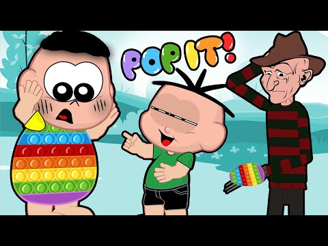 Cascão e Cebolinha em Cascão Virou POP IT com Annabelle e Freddy Krueger - Desenho Animado
