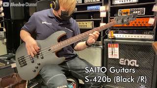 Video thumbnail for 【Ikebe B-Sound Check】SAITO Guitars S-420b (Black /R)【試奏動画】 by Ikebe Channel｜池部楽器店