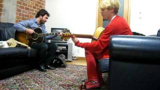 Liam Finn and Connan Mockasin playing at the Finn fortress of DOOM