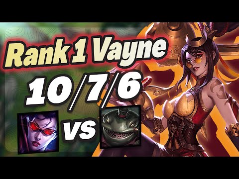 Vayne Vs Tahm Kench- Challenger Gameplay Rank 1 Vayne