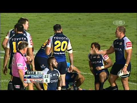 Matt Prior Elbow to the Head of Johnathan Thurston