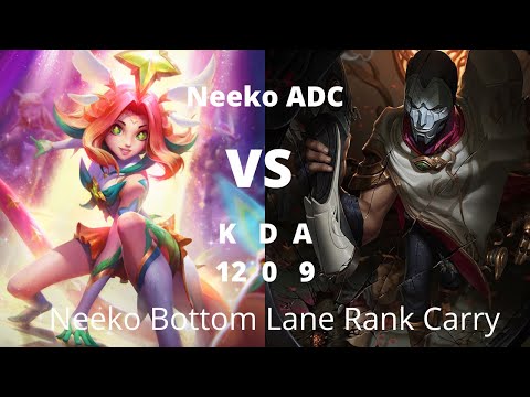 Neeko Gameplay 2020| Neeko bottom lane game play| Stats 12/0/9|  Zero death | LoL Gameplay