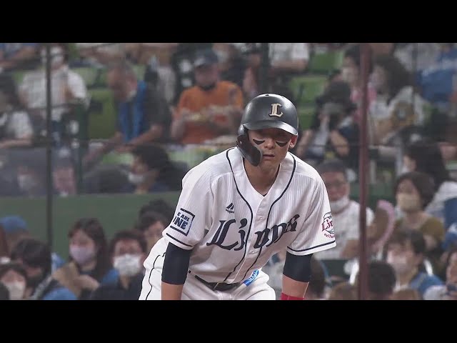 【1回裏】詰まりながらも運んだ!! ライオンズ・栗山巧 タイムリーヒット!! 2022年6月28日 埼玉西武ライオンズ 対 北海道日本ハムファイターズ