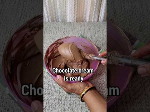 Perfect Chocolate Whipped Cream | How To Make Perfect Chocolate Ganache #shorts #youtubeshorts