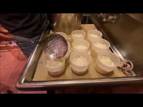 Making Saint Marcellin Cheese - Ladeling and Molding