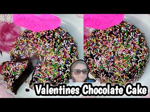 Valentine Chocolate Cake | Home Made Chocolate Cake Recipe with Chocolate Syrup | Mehreen Muhammad