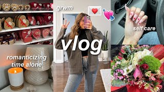 TAKING MYSELF ON A DATE VLOG 💌 grwm, self care, romanticizing time alone, + more! (valentines day)