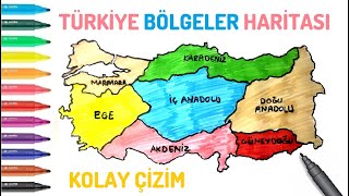 Kolay Türkiye Bölgeler Haritası I Türkiye Haritası Nasıl Çizilir?