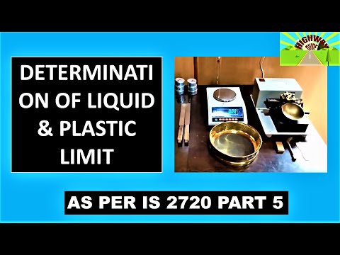 DETERMINATION OF LIQUID & PLASTIC LIMIT