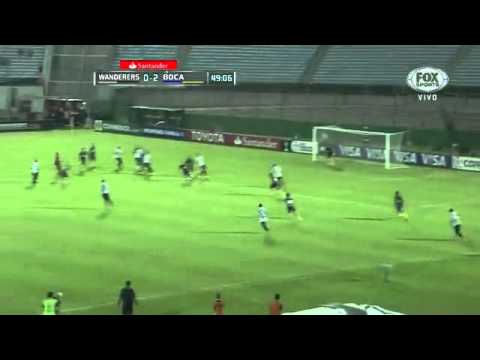 Boca 2 - Montevideo Wanderers 0 Doblete Calleri / Copa Libertadores 2015