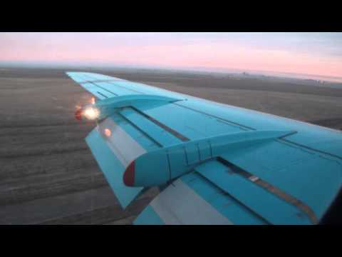 Landing in Astana onboard a Fokker 100 jet