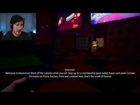 Markiplier being weird with the wet floor bots in Security Breach