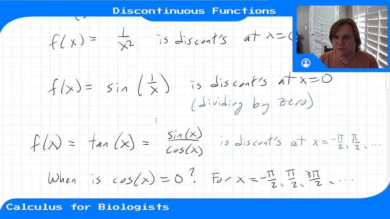 Module 4 - Video 8 - Discontinuous Functions