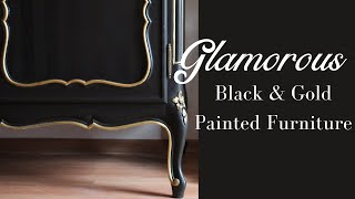 Glamorous Painted Furniture | Black And Gold Painted Furniture