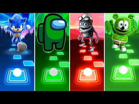 Tiles Hop - Sonic vs Among Us vs Crazy Frog vs Gummy Bear
