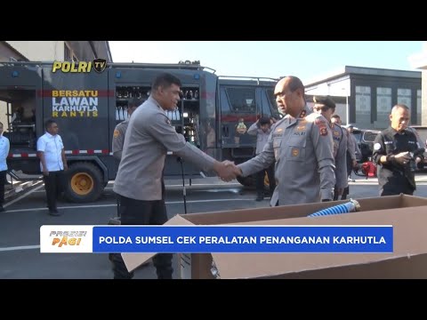 POLDA SUMSEL CEK PERALATAN PENANGANAN KARHUTLA