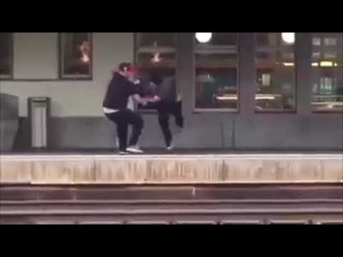 Man almost gets killed by train during fight (Liestal, Switzerland)