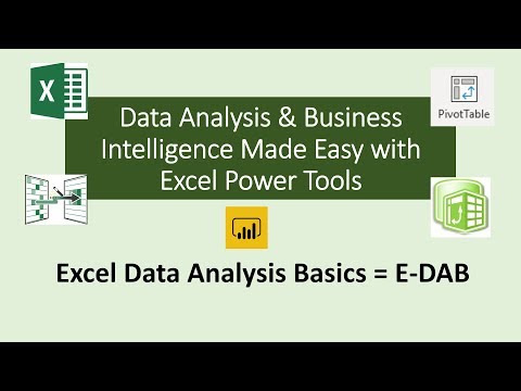 Free Excel Data Analysis Basics Course at YouTube E DAB